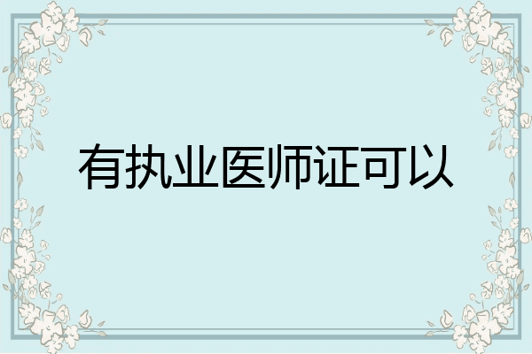 有执业医师证可以