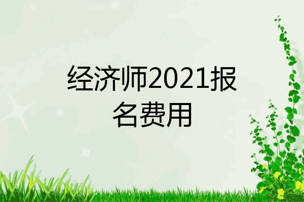 经济师2021报名费用