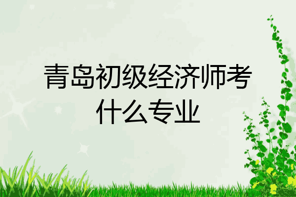 青岛初级经济师考什么专业