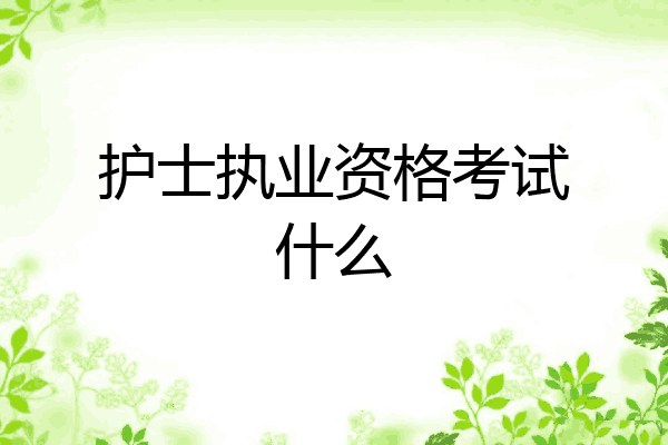 护士执业资格考试什么