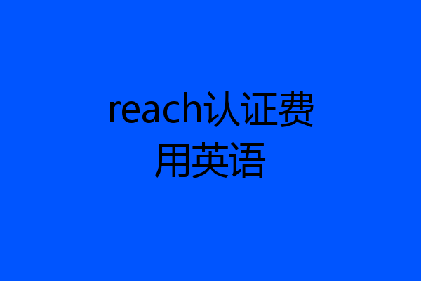 reach认证费用英语