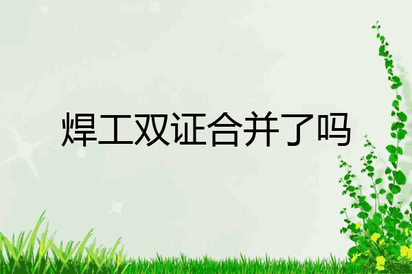 焊工双证合并了吗