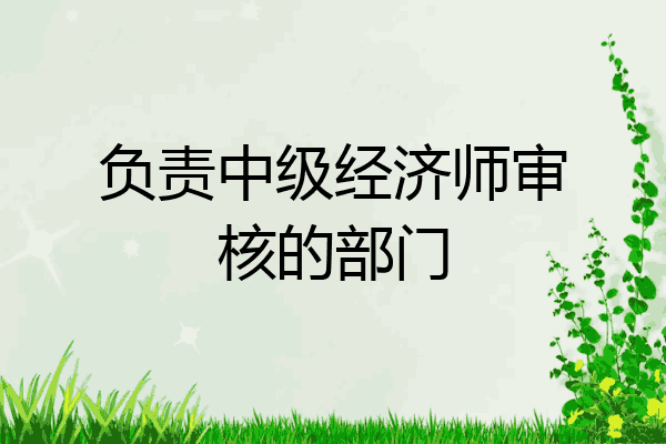 负责中级经济师审核的部门