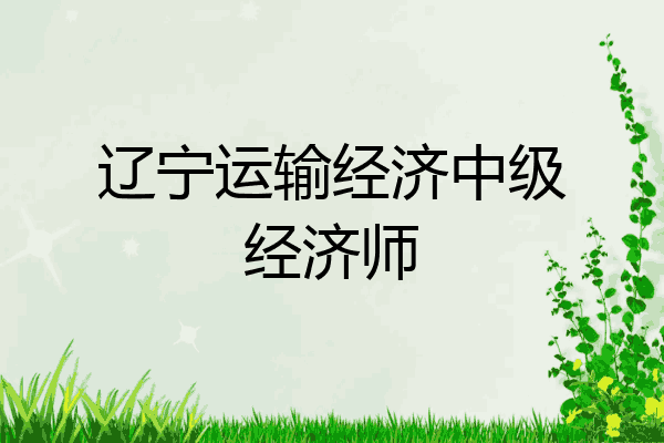辽宁运输经济中级经济师