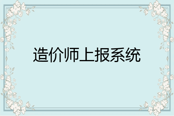 造价师上报系统