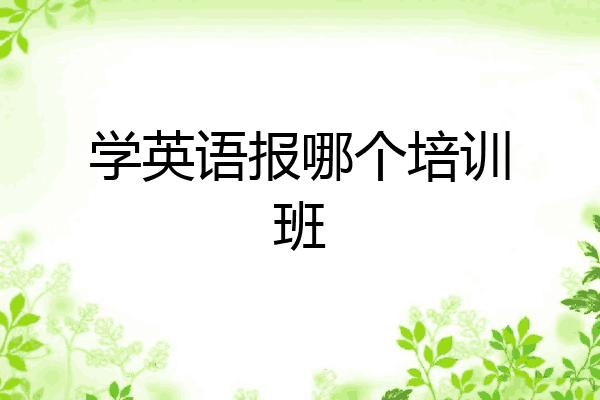 学英语报哪个培训班