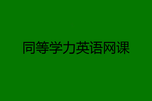同等学力英语网课