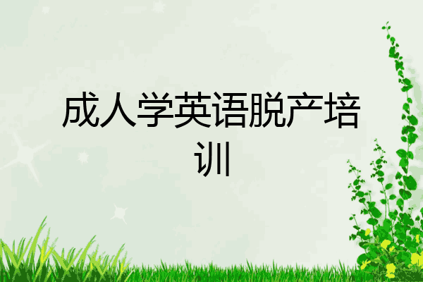 成人学英语脱产培训