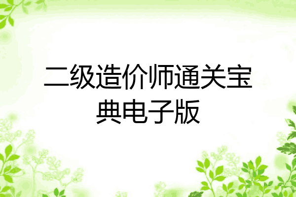 二级造价师通关宝典电子版