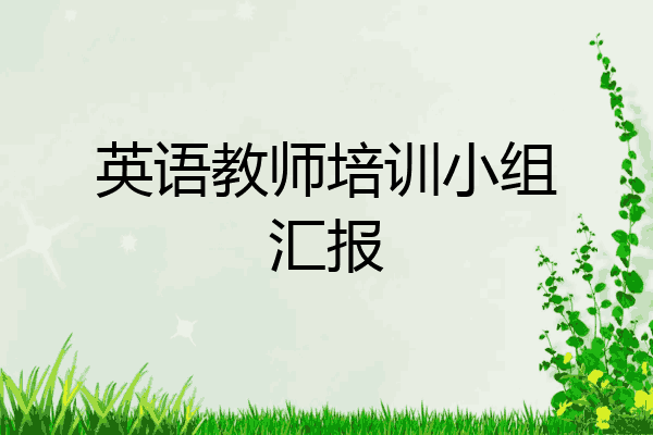 英语教师培训小组汇报