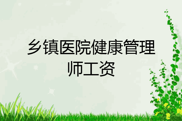 乡镇医院健康管理师工资