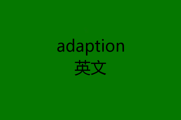 adaption英文
