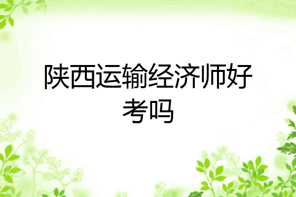 陕西运输经济师好考吗