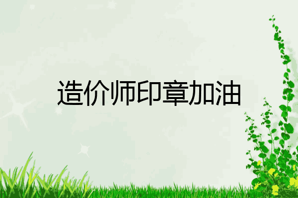 造价师印章加油