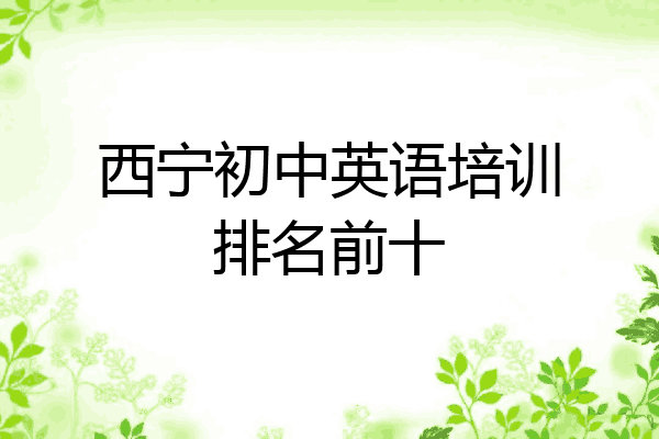 西宁初中英语培训排名前十