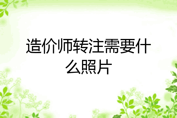 造价师转注需要什么照片