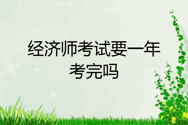 经济师考试要一年考完吗