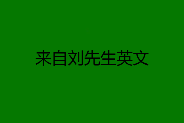 来自刘先生英文
