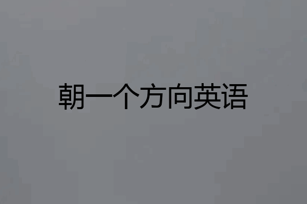 朝一个方向英语