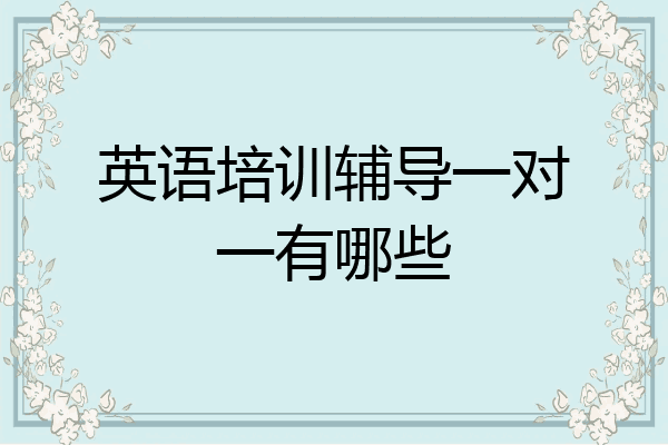 英语培训辅导一对一有哪些