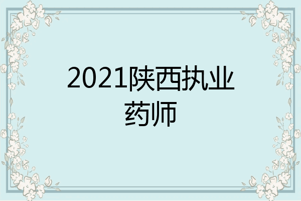 2021陕西执业药师