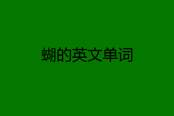 蝴的英文单词