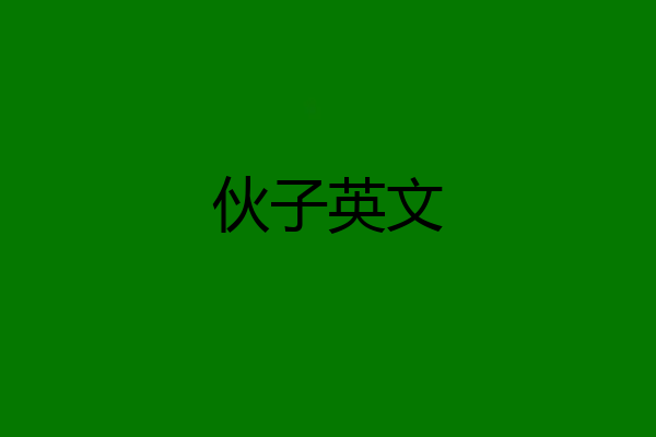伙子英文