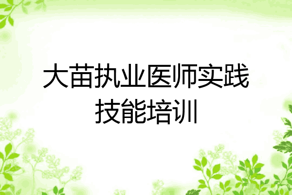 大苗执业医师实践技能培训
