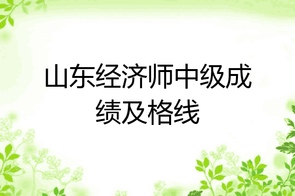 山东经济师中级成绩及格线