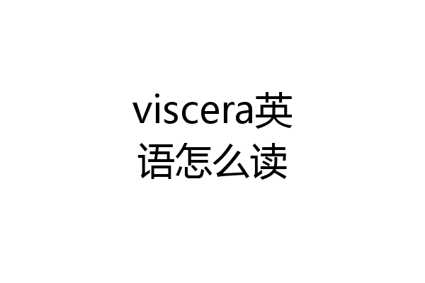 viscera英语怎么读