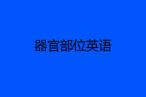 器官部位英语