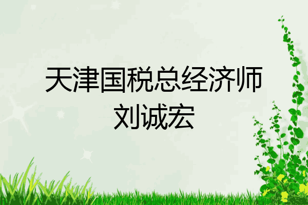 天津国税总经济师刘诚宏