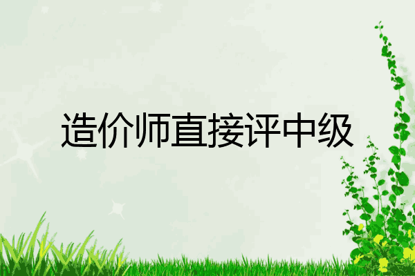 造价师直接评中级
