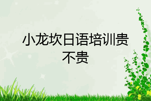 小龙坎日语培训贵不贵
