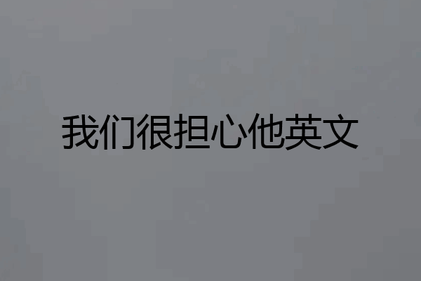 我们很担心他英文