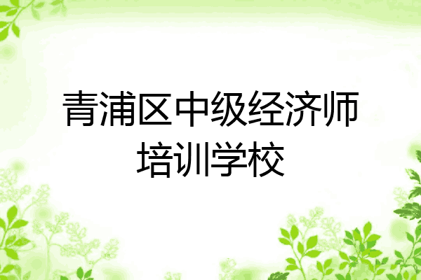 青浦区中级经济师培训学校
