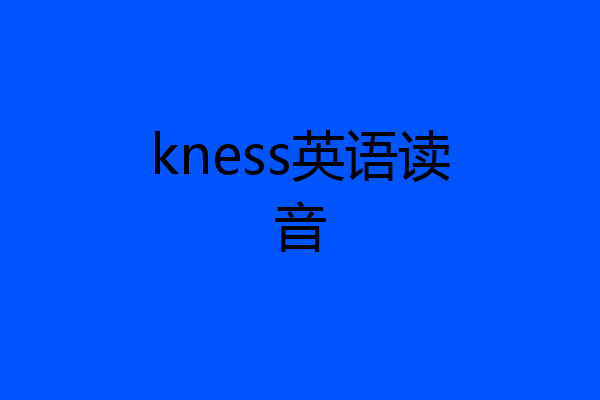 kness英语读音