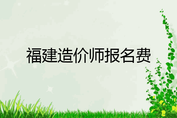 福建造价师报名费
