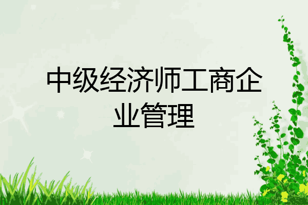 中级经济师工商企业管理