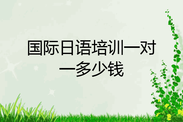 国际日语培训一对一多少钱
