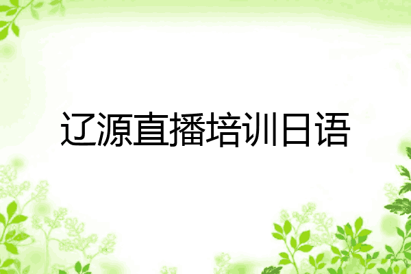 辽源直播培训日语