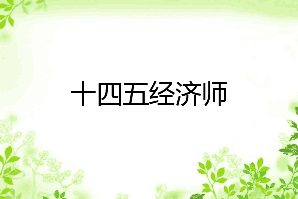 十四五经济师