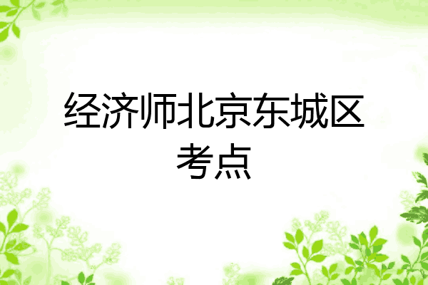 经济师北京东城区考点