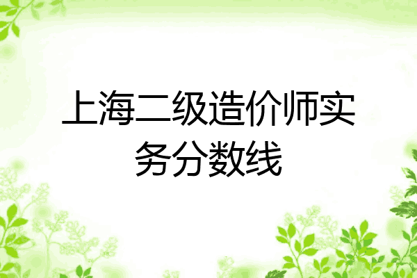 上海二级造价师实务分数线