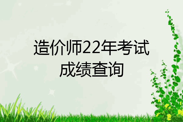 造价师22年考试成绩查询