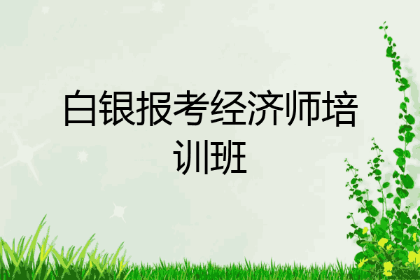 白银报考经济师培训班