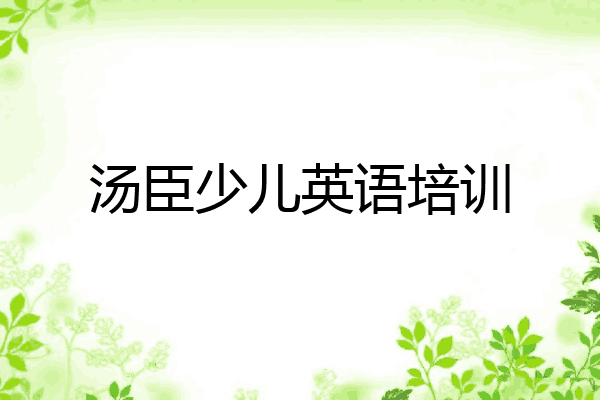 汤臣少儿英语培训