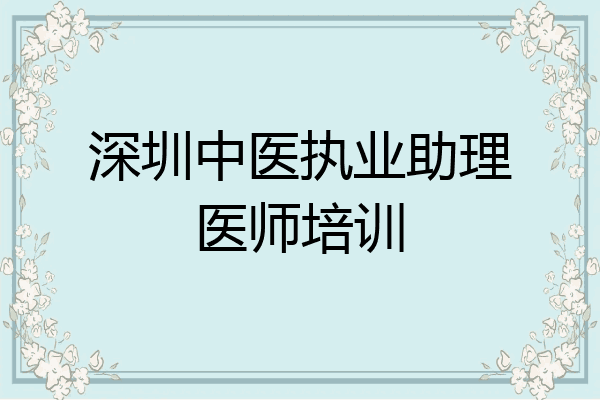 深圳中医执业助理医师培训
