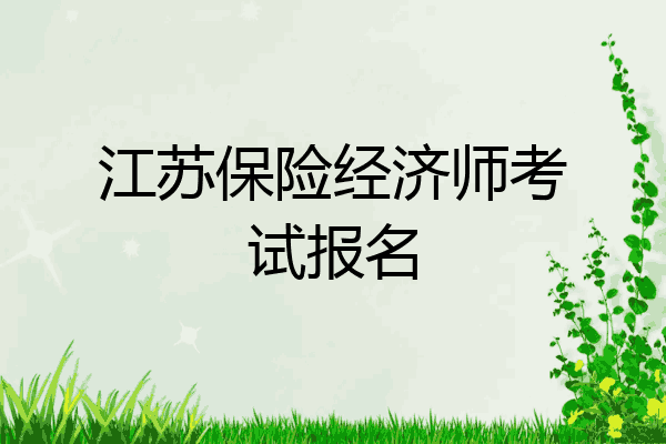 江苏保险经济师考试报名