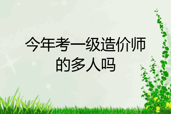 今年考一级造价师的多人吗